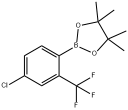 2-[4-chloro-2-(trifluoromethyl)phenyl]-4,4,5,5-tetramethyl-1,3,2-dioxaborolane Structure