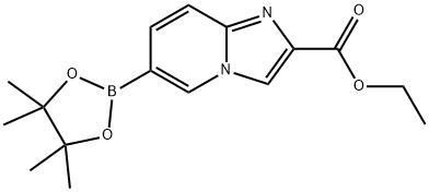 ethyl 6-(4,4,5,5-tetramethyl-1,3,2-dioxaborolan-2-yl)imidazo[1,2-a]pyridine-2-carboxylate 구조식 이미지