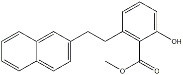 2-Hydroxy-6-(2-naphthalen-2-yl-ethyl)-benzoic acid methyl ester Structure