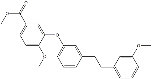 4-Methoxy-3-{3-[2-(3-methoxy-phenyl)-ethyl]-phenoxy}-benzoic acid methyl ester Structure