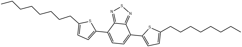 4,7-Bis(5-n-octyl-2-thienyl)-2,1,3-benzothiadiazole 구조식 이미지