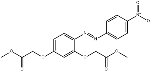 (E)-dimethyl 2,2'-((4-((4-nitrophenyl)diazenyl)-1,3-phenylene)bis(oxy))diacetate Structure