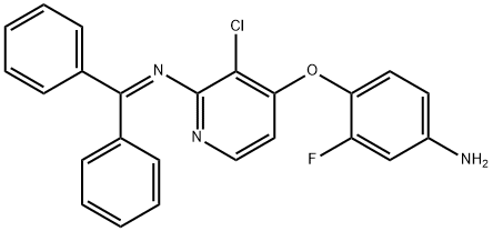 4-(4-amino-2-fluorophenoxy)-3-chloro-N-(diphenylmethylene)-2-Pyridinamine 구조식 이미지