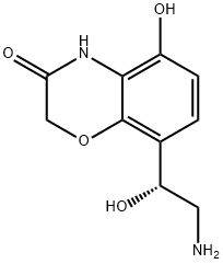 (R)-8-(2-amino-1-hydroxyethyl)-5-hydroxy-2H-benzo[b][1,4]oxazin-3(4H)-one Structure