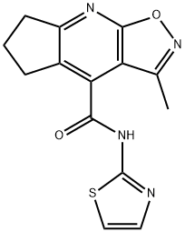 3-methyl-N-(1,3-thiazol-2-yl)-6,7-dihydro-5H-cyclopenta[b][1,2]oxazolo[4,5-e]pyridine-4-carboxamide Structure