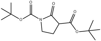 1,3-Di-Tert-Butyl 2-Oxopyrrolidine-1,3-Dicarboxylate Structure