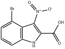 4-Bromo-3-nitro-1H-indole-2-carboxylic acid 구조식 이미지