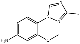 3-methoxy-4-(3-methyl-1H-1,2,4-triazol-1-yl)aniline 구조식 이미지