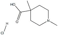 1,4-Dimethylpiperidine-4-carboxylic acid hydrochloride 구조식 이미지