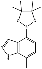 7-Methyl-1H-indazole-4-boronic acid pinacol ester 구조식 이미지