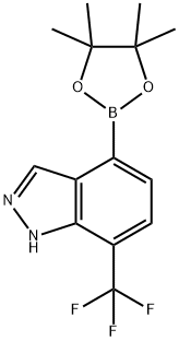7-trifluoromethyl-4-(4,4,5,5-tetramethyl-1,3,2-dioxaborolan-2-yl)-1h-indazole Structure