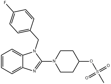 1-(1-(4-fluorobenzyl)-1H-benzo[d]imidazol-2-yl)piperidin-4-yl methanesulfonate(WXG02521) Structure