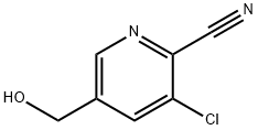 3-chloro-5-(hydroxymethyl)picolinonitrile Structure