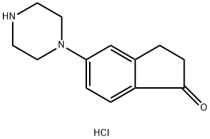 5-Piperazin-1-yl-indan-1-one dihydrochloride 구조식 이미지