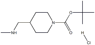 4-Methylaminomethyl-piperidine-1-carboxylic acid tert-butyl ester hydrochloride Structure