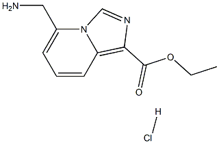에틸5-아미노메틸-이미다조[1,5-a]피리딘-1-카르복실레이트염산염 구조식 이미지