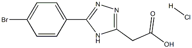 [5-(4-Bromo-phenyl)-4H-[1,2,4]triazol-3-yl]-acetic acid hydrochloride 구조식 이미지