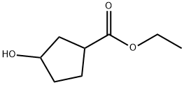 3-Hydroxy-cyclopentanecarboxylic acid ethyl ester Structure