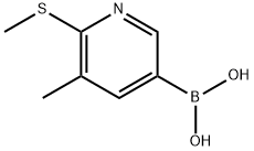 3-Methyl-2-(methylthio)pyridine-5-boronic acid Structure