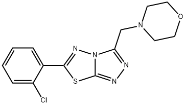 6-(2-chlorophenyl)-3-(morpholin-4-ylmethyl)[1,2,4]triazolo[3,4-b][1,3,4]thiadiazole 구조식 이미지