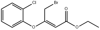 (E)-4-브로모-3-(2-클로로-페녹시)-부트-2-엔산에틸에스테르 구조식 이미지