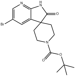 tert-butyl 5'-bromo-2'-oxo-1',2'-dihydrospiro[piperidine-4,3'-pyrrolo[2,3-b]pyridine]-1-carboxylate 구조식 이미지