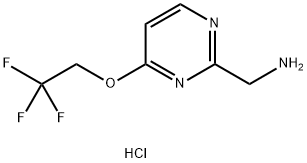 C-[4-(2,2,2-Trifluoro-ethoxy)-pyrimidin-2-yl]-methylamine hydrochloride 구조식 이미지