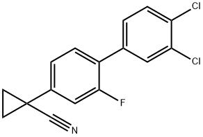 1-(3',4'-dichloro-2-fluoro[1,1'-biphenyl]-4-yl)-cyclopropanenitrile Structure