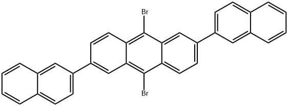 9,10-dibromo-2,6-di-2-naphthalenylAnthracene Structure