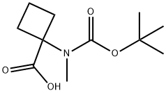 1-[Boc-(methyl)amino]cyclobutanecarboxylic acid 구조식 이미지