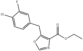 ethyl 5-(4-chloro-3-fluorobenzyl)oxazole-4-carboxylate 구조식 이미지