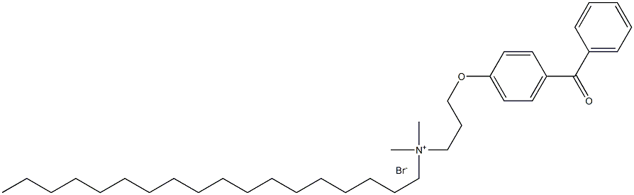 N-(3-(4-Benzoylphenoxy)propyl)-N,N-dimethyloctadecan-1-ammonium bromide, 95% Structure
