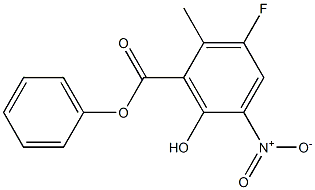 phenyl 3-fluoro-6-hydroxy-2-methyl-5-nitrobenzoate Structure
