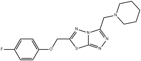 6-[(4-fluorophenoxy)methyl]-3-(piperidin-1-ylmethyl)[1,2,4]triazolo[3,4-b][1,3,4]thiadiazole 구조식 이미지