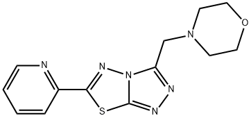 3-(4-morpholinylmethyl)-6-(2-pyridinyl)[1,2,4]triazolo[3,4-b][1,3,4]thiadiazole 구조식 이미지