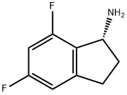 (1R)-5,7-DIFLUORO-2,3-DIHYDRO-1H-INDEN-1-AMINE 구조식 이미지