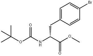 Boc-4-bromo-D-phenylalanine methyl ester Structure