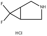 3-Azabicyclo[3.1.0]hexane, 6,6-difluoro-, hydrochloride Structure