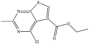 Ethyl 4-chloro-2-methylthieno[2,3-d]pyrimidine-5-carboxylate Structure