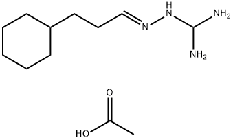(E)-(2-(3-cyclohexylpropylidene)hydrazinyl)methanediamine acetate Structure