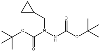 di-tert-butyl 1-(cyclopropylmethyl)hydrazine-1,2-dicarboxylate Structure