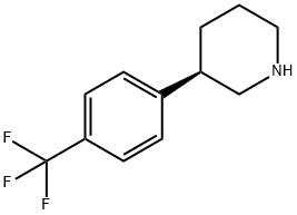 (R)-3-(4-(trifluoromethyl)phenyl)piperidine Structure