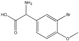 2-AMINO-2-(3-BROMO-4-METHOXYPHENYL)ACETIC ACID Structure