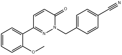 4-{[3-(2-methoxyphenyl)-6-oxopyridazin-1(6H)-yl]methyl}benzonitrile 구조식 이미지