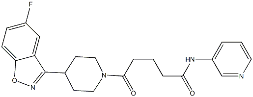 5-[4-(5-fluoro-1,2-benzoxazol-3-yl)piperidin-1-yl]-5-oxo-N-(pyridin-3-yl)pentanamide Structure