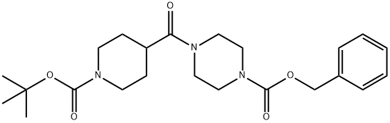 (1-Boc-4-piperidinyl)(4-Cbz-1-piperazinyl)methanone Structure