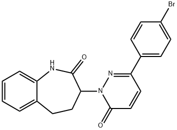 6-(4-bromophenyl)-2-(2-hydroxy-4,5-dihydro-3H-1-benzazepin-3-yl)pyridazin-3(2H)-one 구조식 이미지