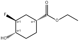 ethyl(1R,3S,4S)-3-fluoro-4-hydroxycyclohexane-1-carboxylate 구조식 이미지