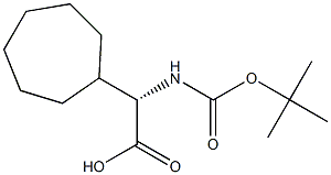 (2S)-2-{[(tert-butoxy)carbonyl]amino}-2-cycloheptylacetic acid Structure