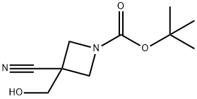 tert-butyl 3-cyano-3-(hydroxymethyl)azetidine-1-carboxylate 구조식 이미지